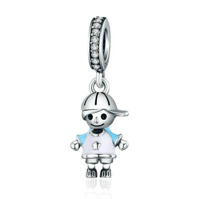 Little Girl & Boy Pendant Charm