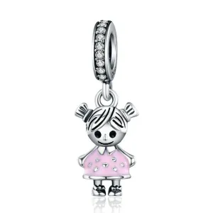 Little Girl & Boy Pendant Charm