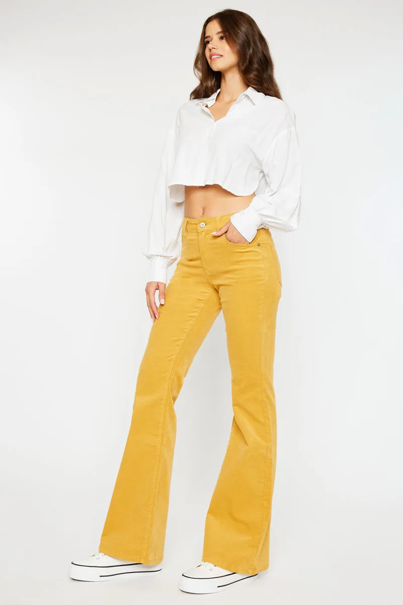 Lunita High Rise Corduroy Flare