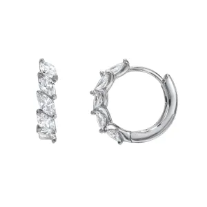 MARQUIS HUGGY HOOP EARRINGS