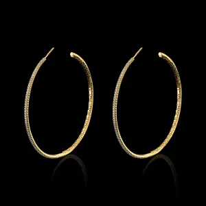 Metal Noir Signature Collection Classic Hoop Earrings