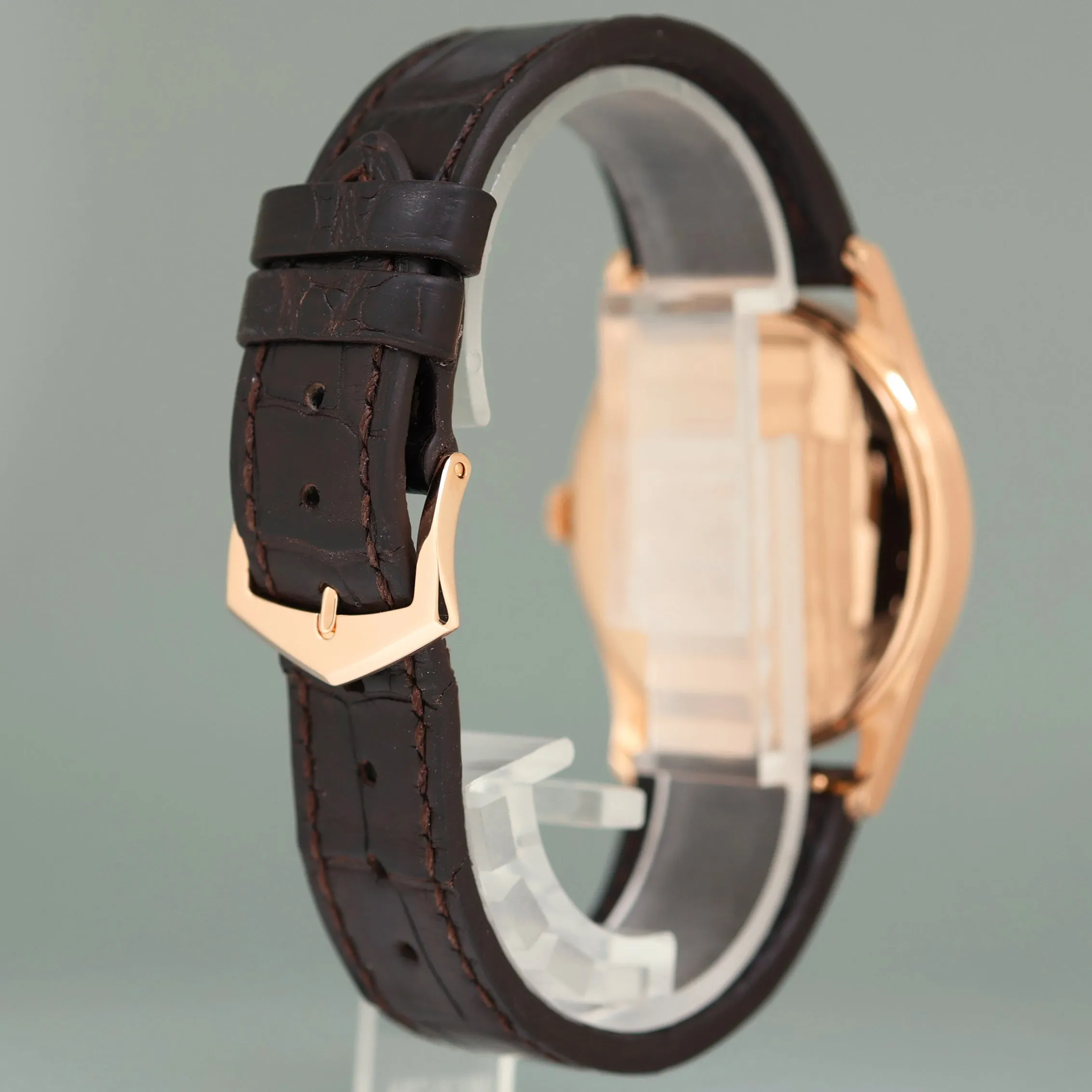MINT Patek Philippe Calatrava 5196R Rose Gold Brown Leather 37mm Watch Box