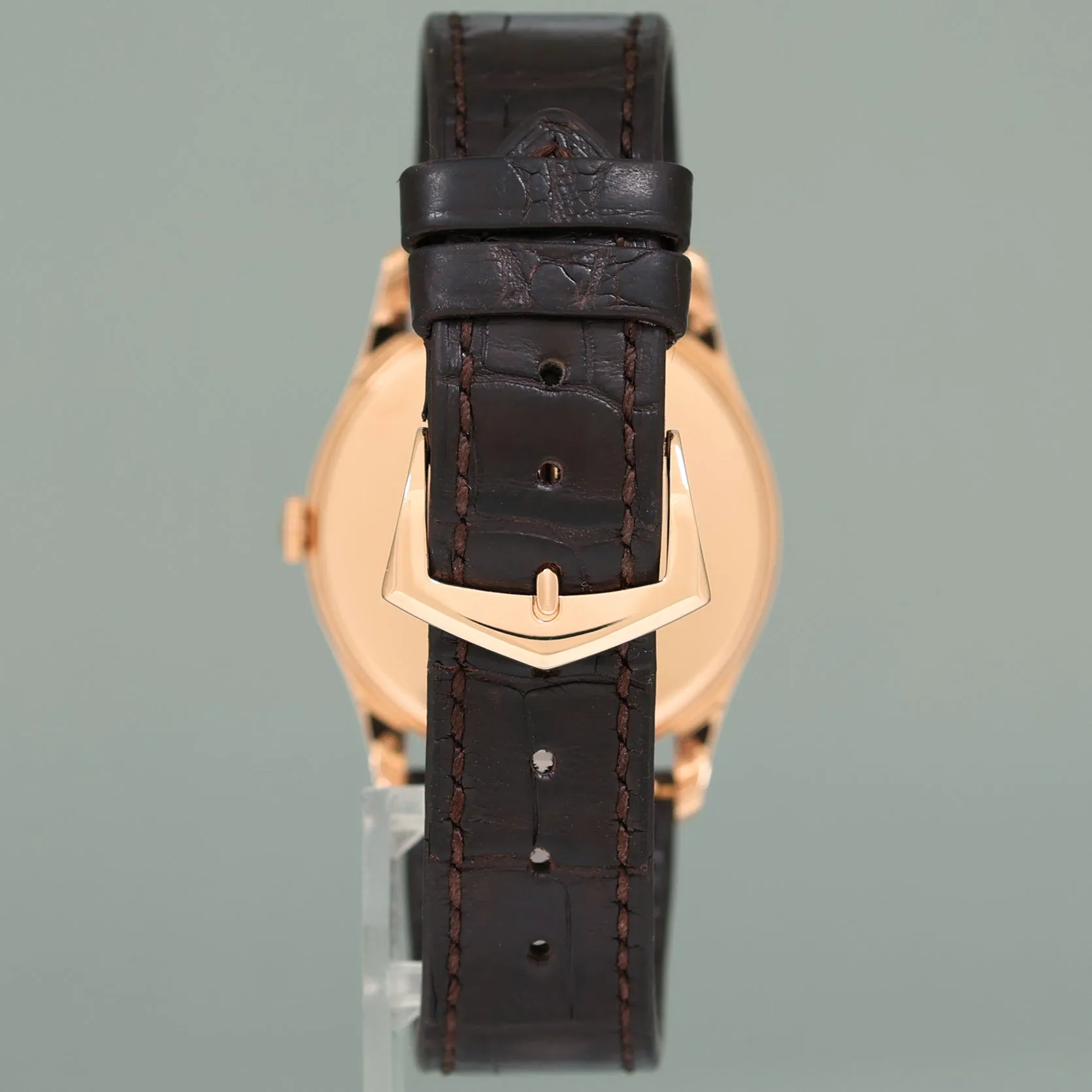 MINT Patek Philippe Calatrava 5196R Rose Gold Brown Leather 37mm Watch Box