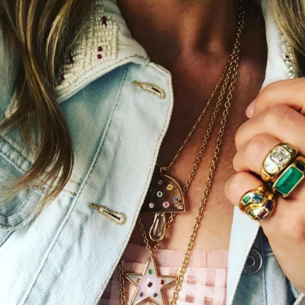 Multi-color Gemstone Knot Ring