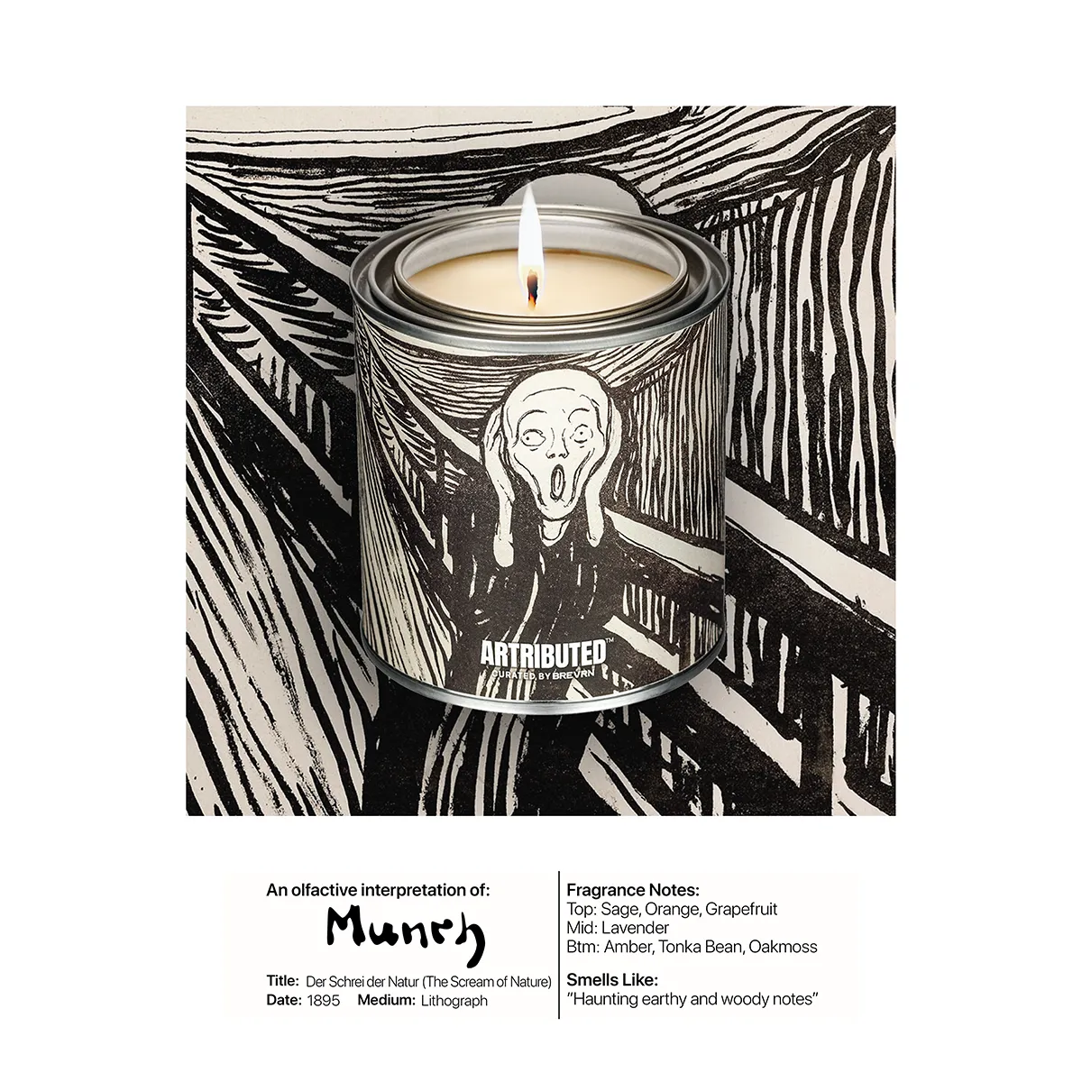Munch The Scream Candle