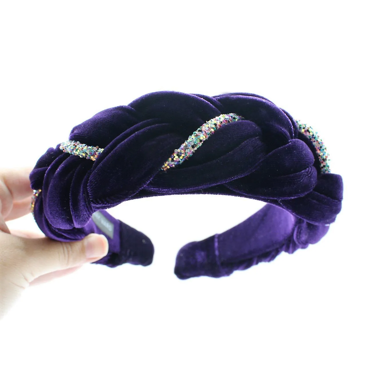 Mustard Velvet and Rhinestones Headband