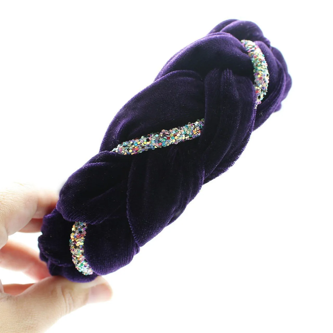 Mustard Velvet and Rhinestones Headband