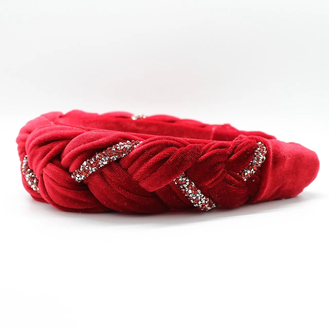 Mustard Velvet and Rhinestones Headband
