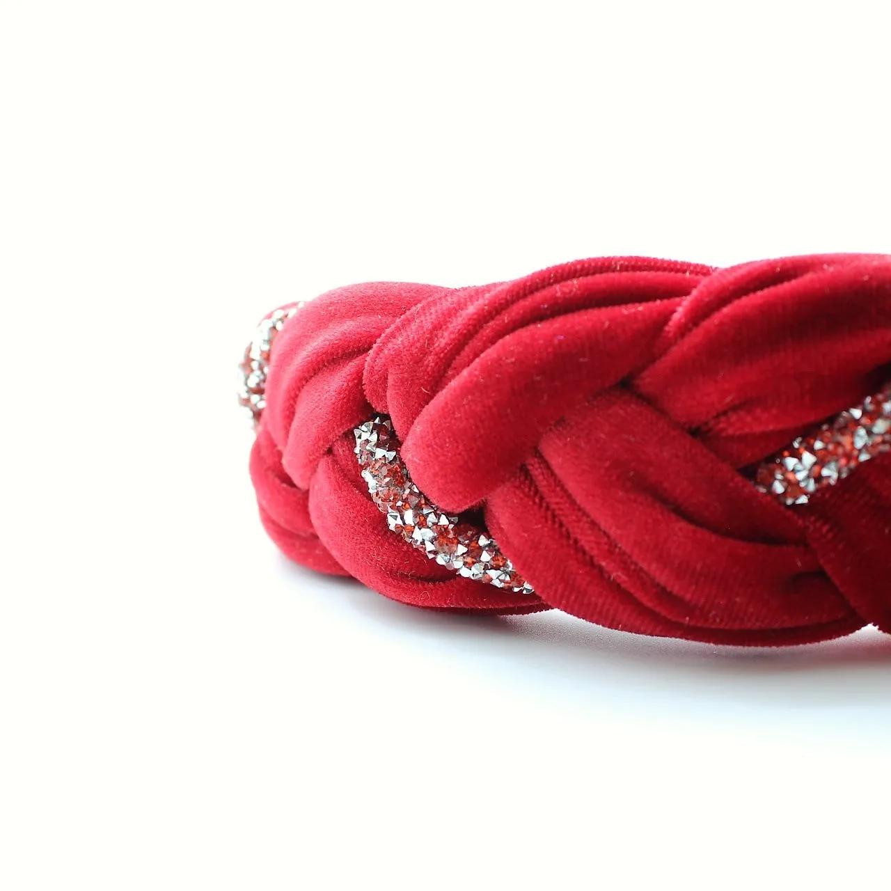 Mustard Velvet and Rhinestones Headband