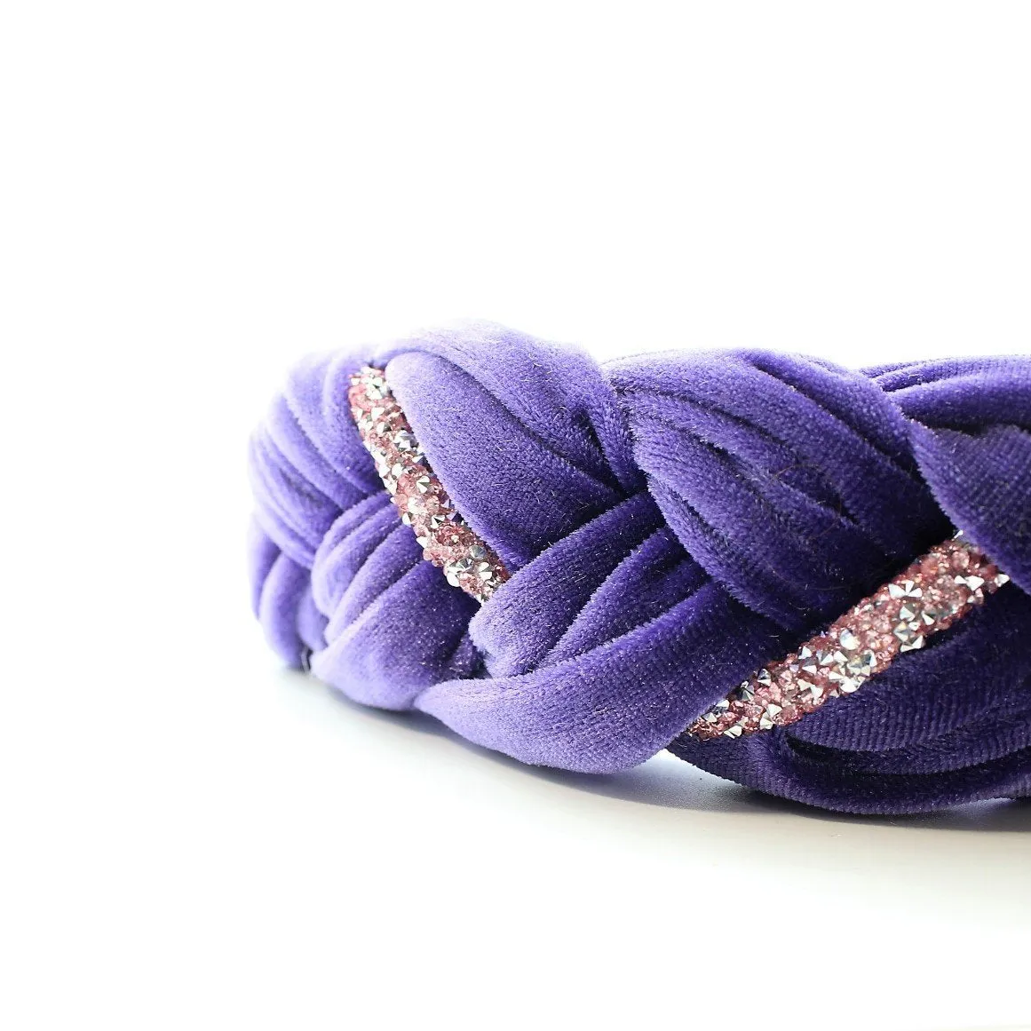 Mustard Velvet and Rhinestones Headband