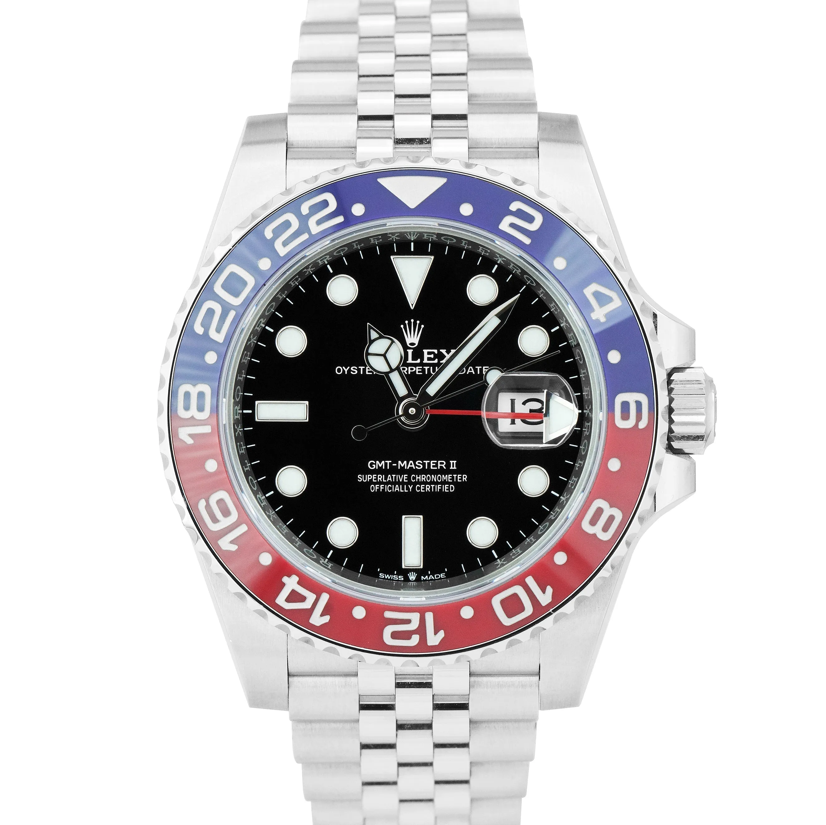 NEW JUNE 2023 Rolex GMT-Master II PEPSI Red Blue Jubilee 126710 BLRO 40mm B P