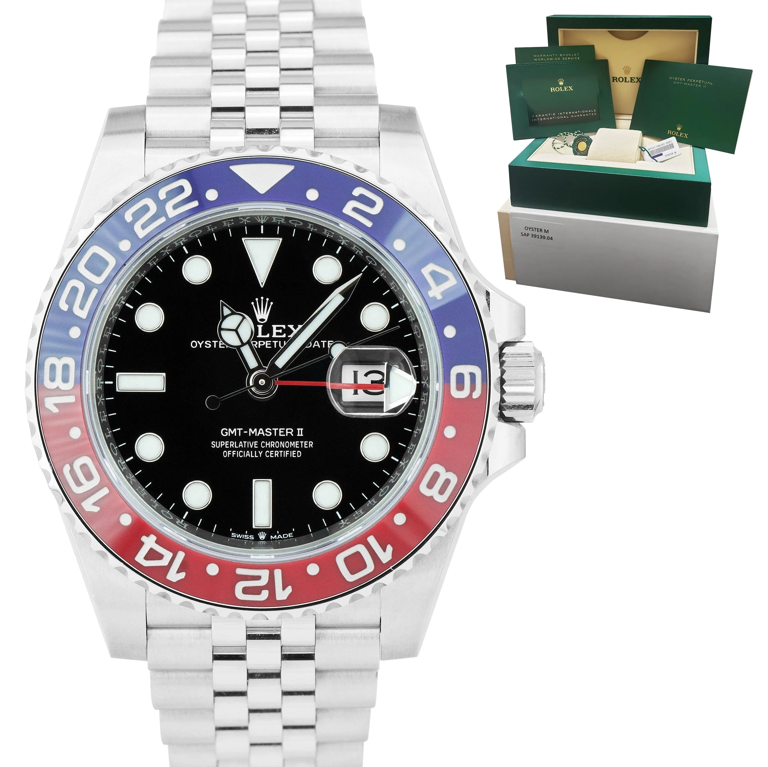 NEW JUNE 2023 Rolex GMT-Master II PEPSI Red Blue Jubilee 126710 BLRO 40mm B P