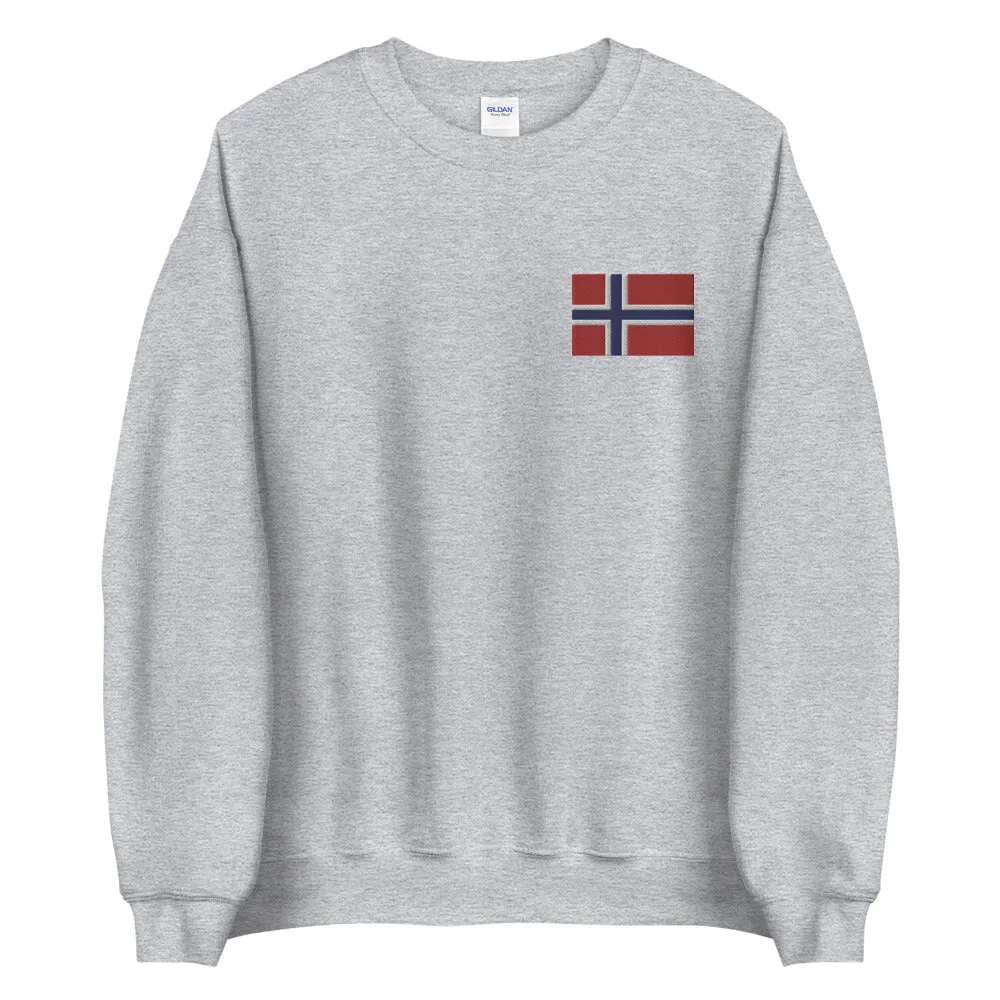 Norwegian Flag Embroidered Sweatshirt