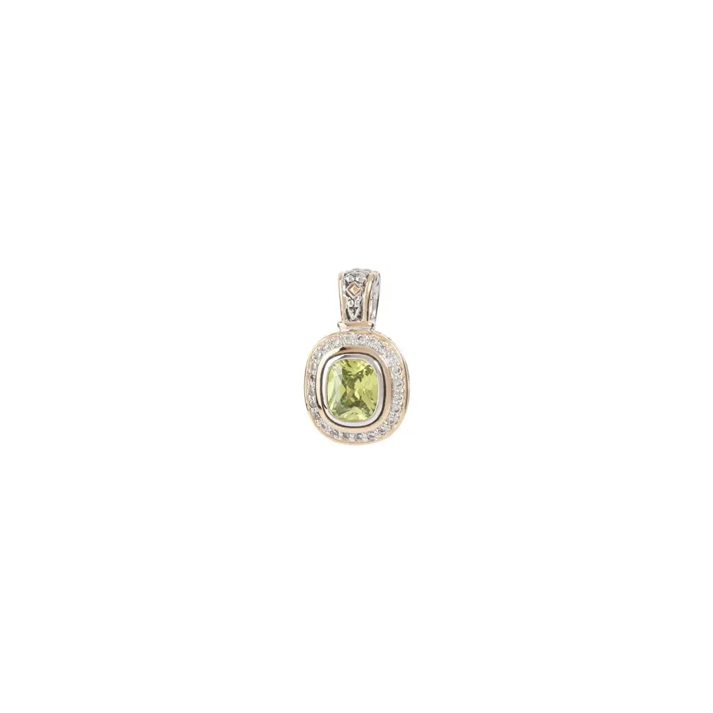 Nouveau Collection - Pavé Accented Oval Enhancer Pendant