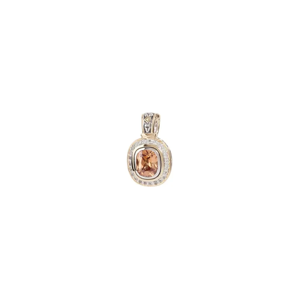 Nouveau Collection - Pavé Accented Oval Enhancer Pendant