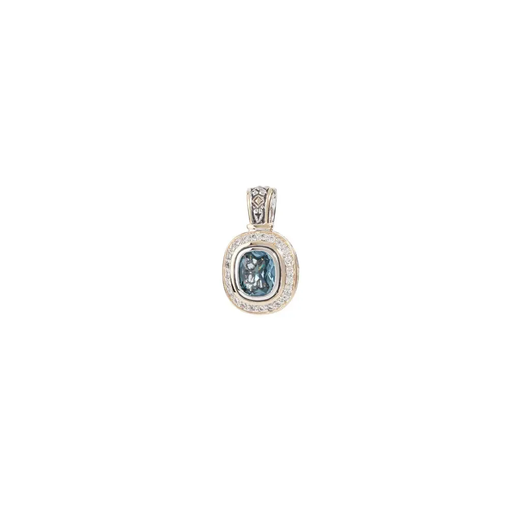 Nouveau Collection - Pavé Accented Oval Enhancer Pendant