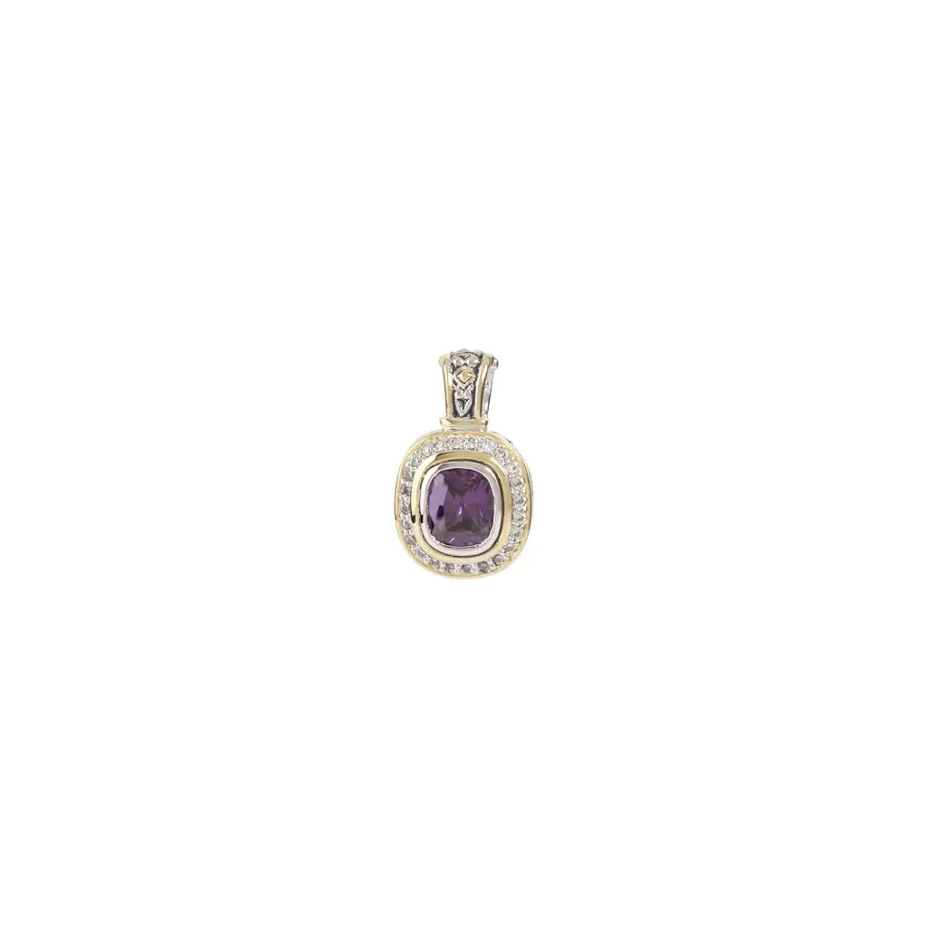 Nouveau Collection - Pavé Accented Oval Enhancer Pendant