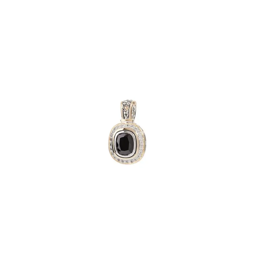 Nouveau Collection - Pavé Accented Oval Enhancer Pendant