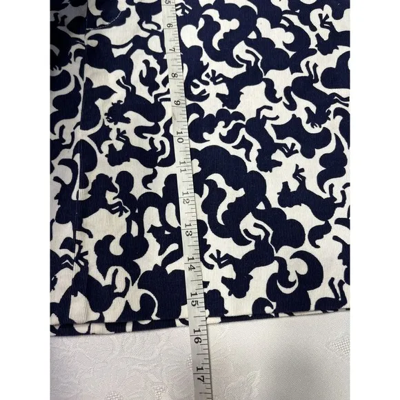 NWT - Lilly Pulitzer Margie Corduroy Skirt Blue White Horse Women’s 10 MSRP $128