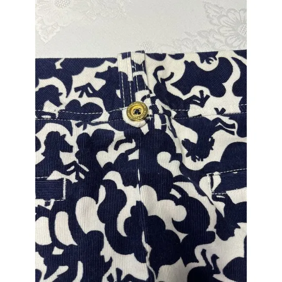 NWT - Lilly Pulitzer Margie Corduroy Skirt Blue White Horse Women’s 10 MSRP $128