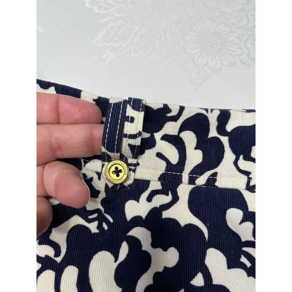 NWT - Lilly Pulitzer Margie Corduroy Skirt Blue White Horse Women’s 10 MSRP $128