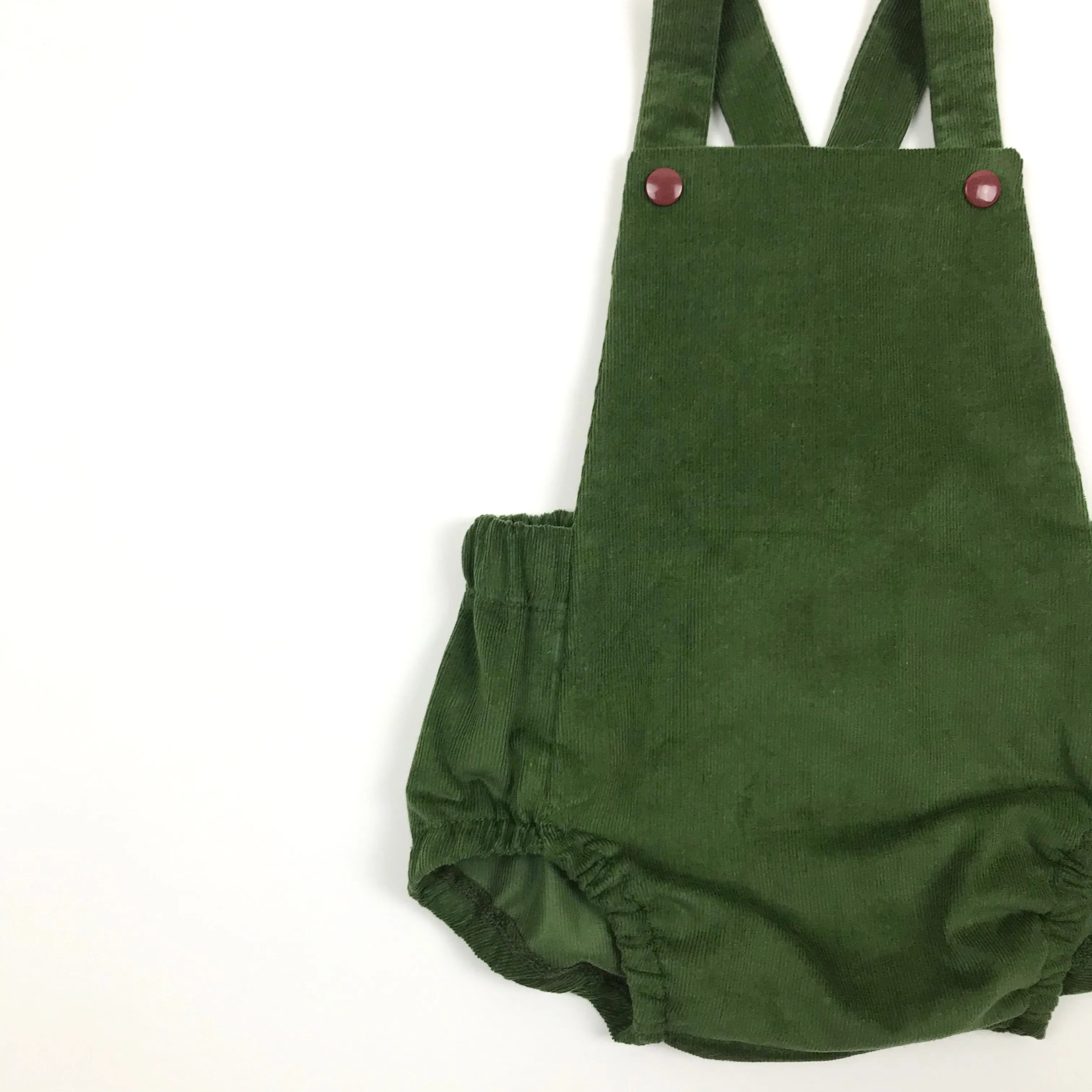 Olive Baby Needlecord Short Romper