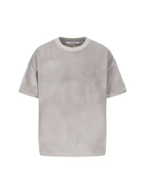 Pearl Grey Velvet Short Sleeve
