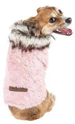 Pinkachew Charming Designer Faux Mink Fur Dog Coat
