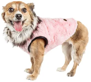 Pinkachew Charming Designer Faux Mink Fur Dog Coat