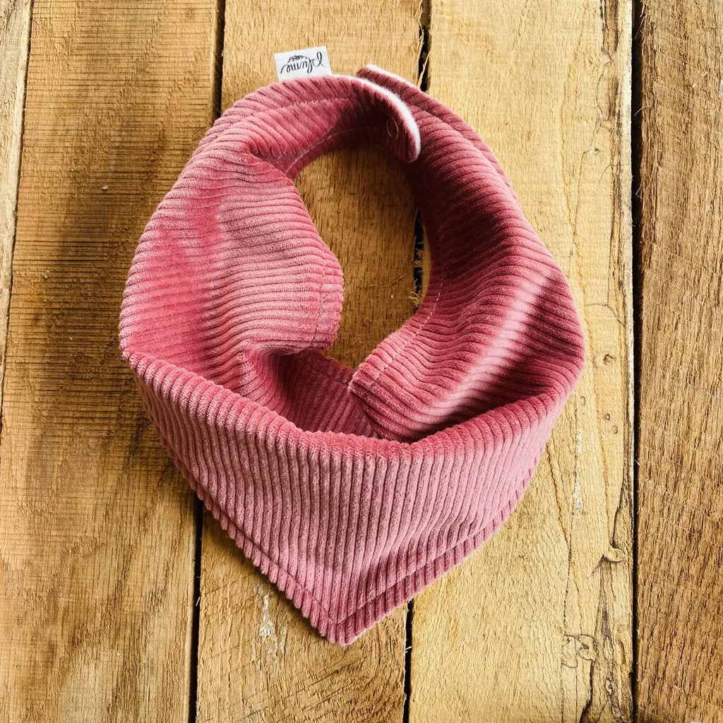 Plume Baby Bandana Bib "Distressed Corduroy Mauve"