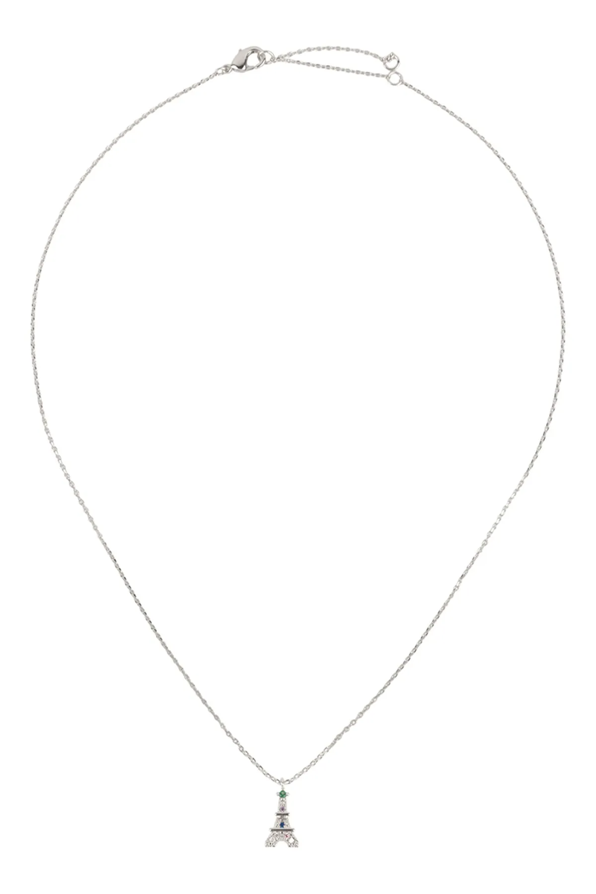 PN158 - CUBIC ZIRCONIA TOWER CRYSTAL PENDANT NECKLACE