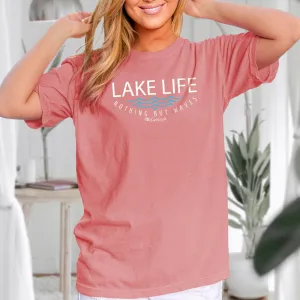 "Lake Life WAVES" Relaxed Fit Stonewashed Unisex T-Shirt
