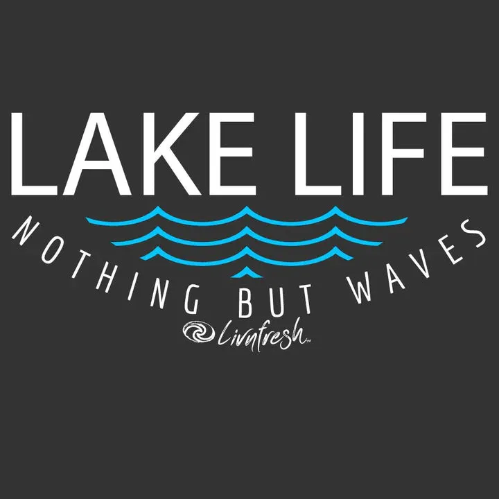 "Lake Life WAVES" Relaxed Fit Stonewashed Unisex T-Shirt