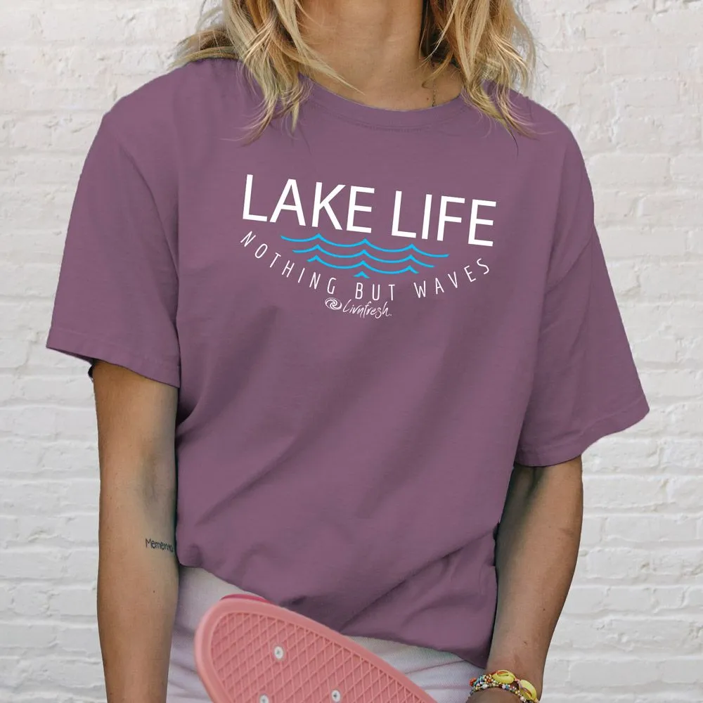 "Lake Life WAVES" Relaxed Fit Stonewashed Unisex T-Shirt
