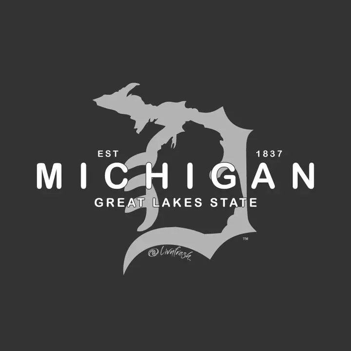"Michigan D Established 1837" Relaxed Fit Stonewashed Unisex T-Shirt