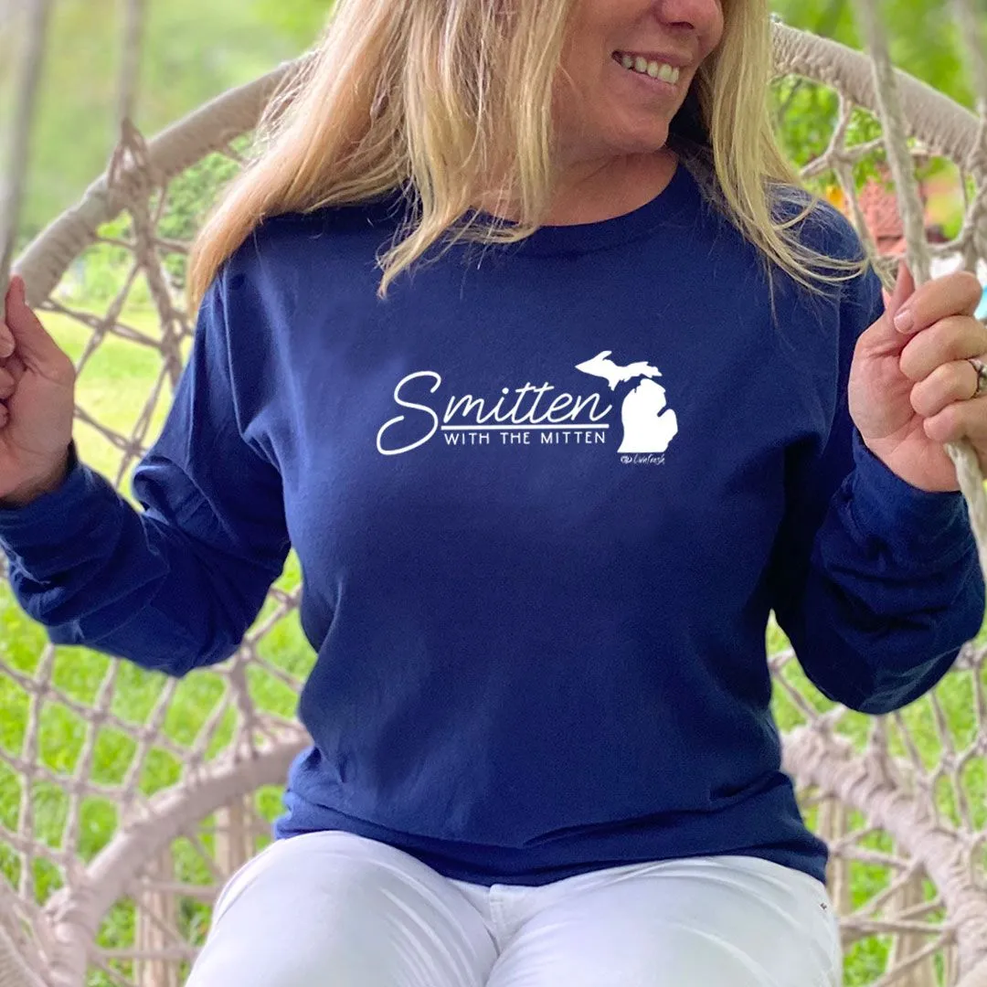 "Smitten With The Mitten" Relaxed Fit Stonewashed Long Sleeve Unisex T-Shirt