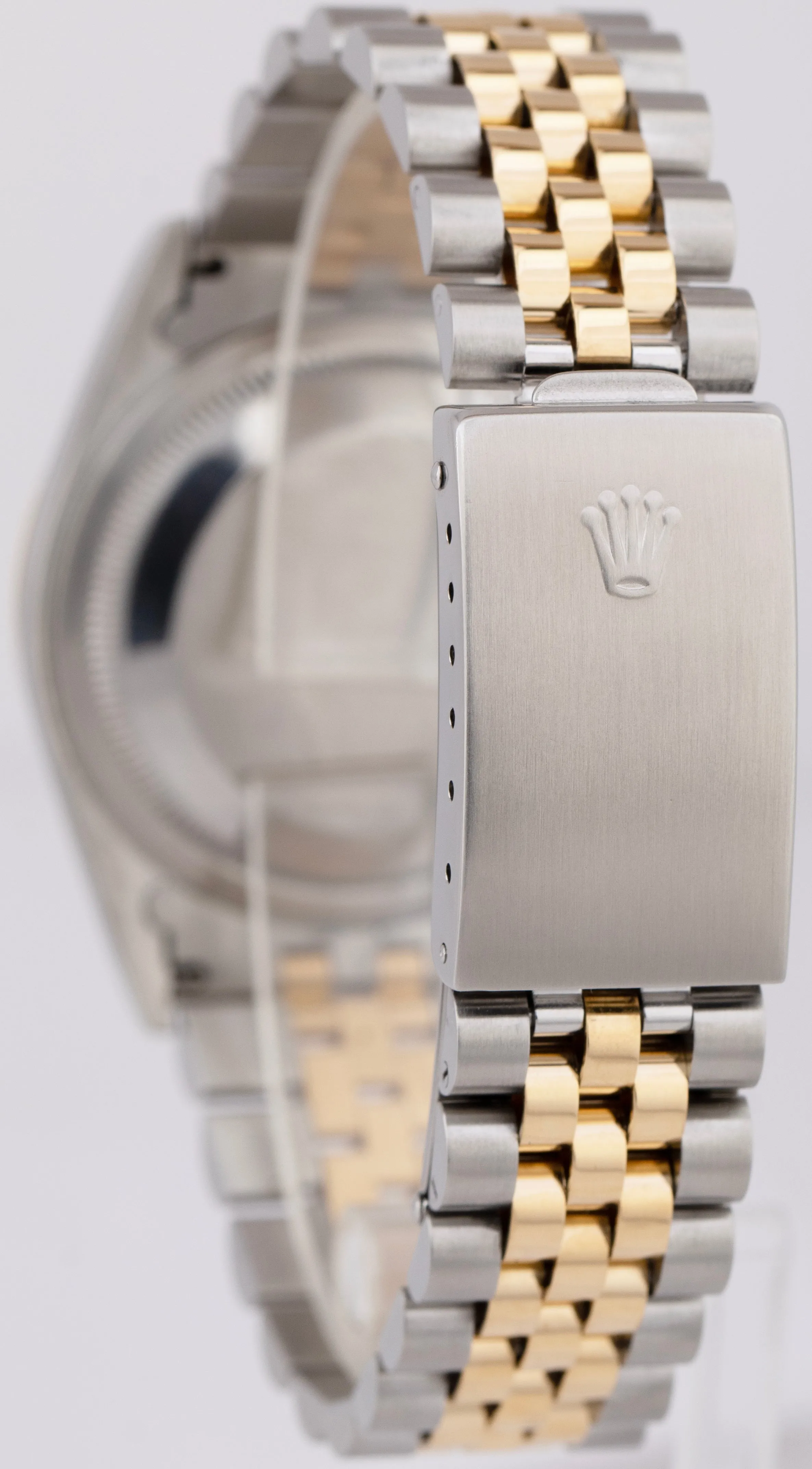 Rolex DateJust 36mm Champagne Dial NO-HOLES Two-Tone Steel 18K Gold Watch 16233