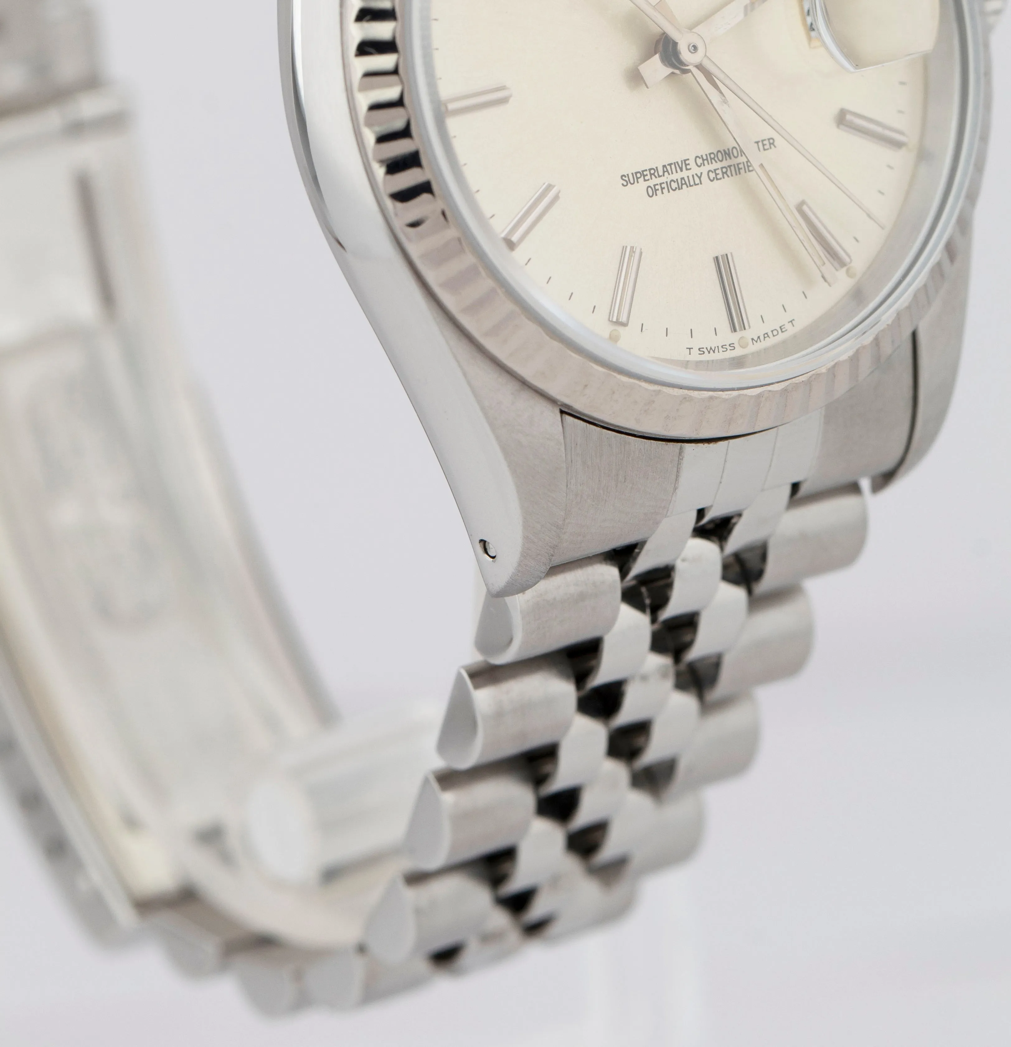 Rolex DateJust 36mm Stainless Steel Silver Jubilee Automatic Date Watch 16234