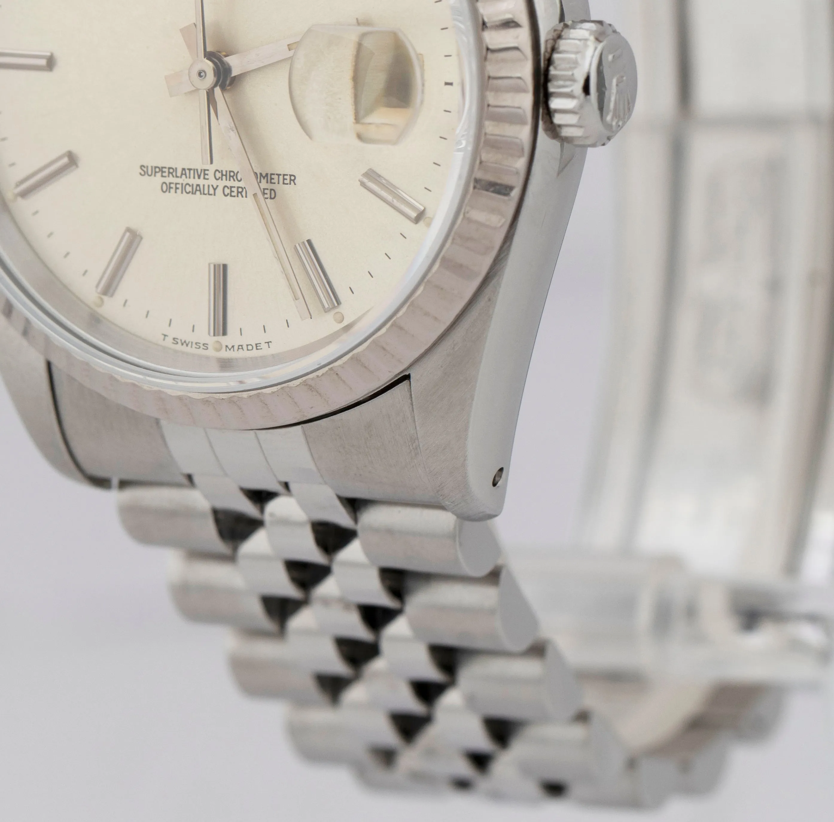Rolex DateJust 36mm Stainless Steel Silver Jubilee Automatic Date Watch 16234