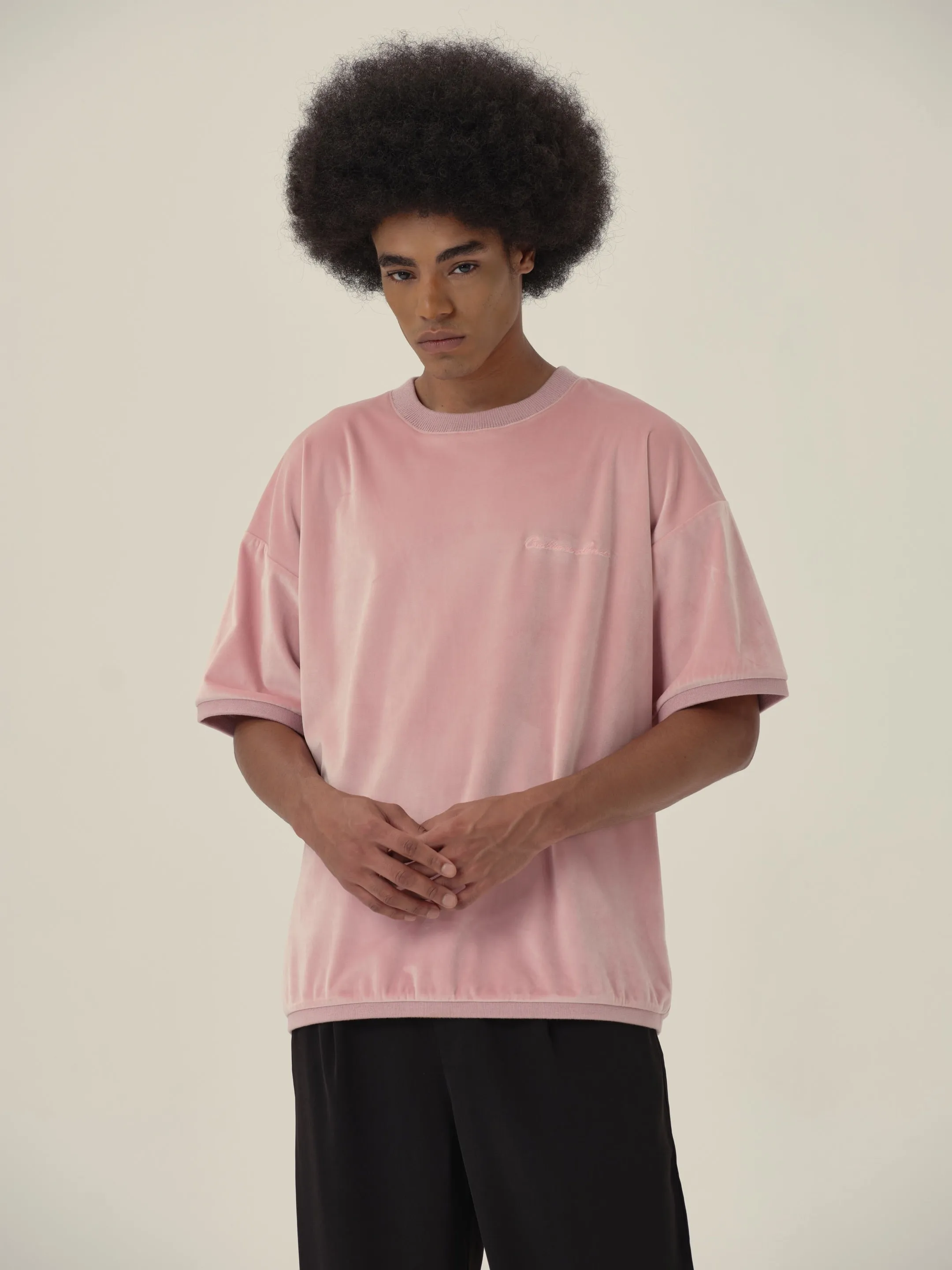 Sakura Pink Velvet Short Sleeve
