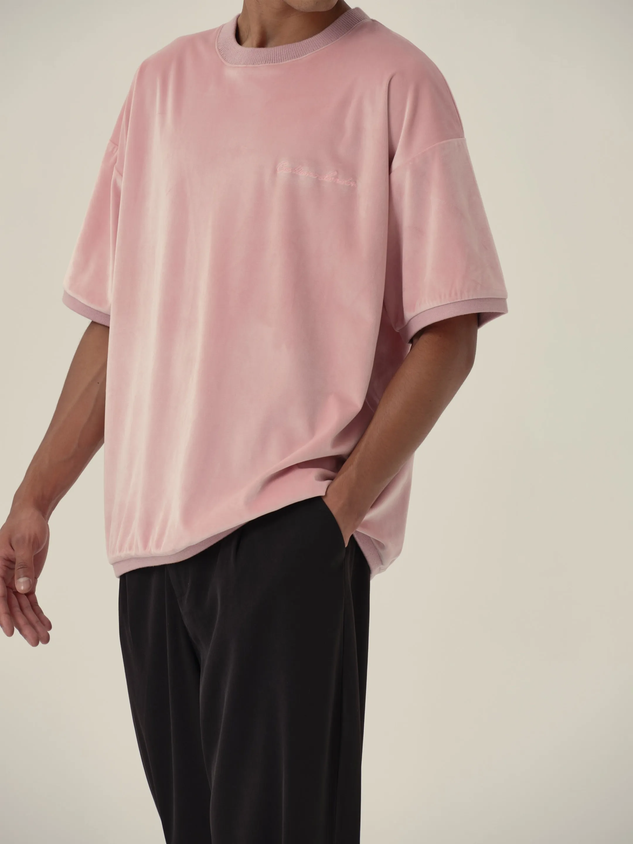 Sakura Pink Velvet Short Sleeve