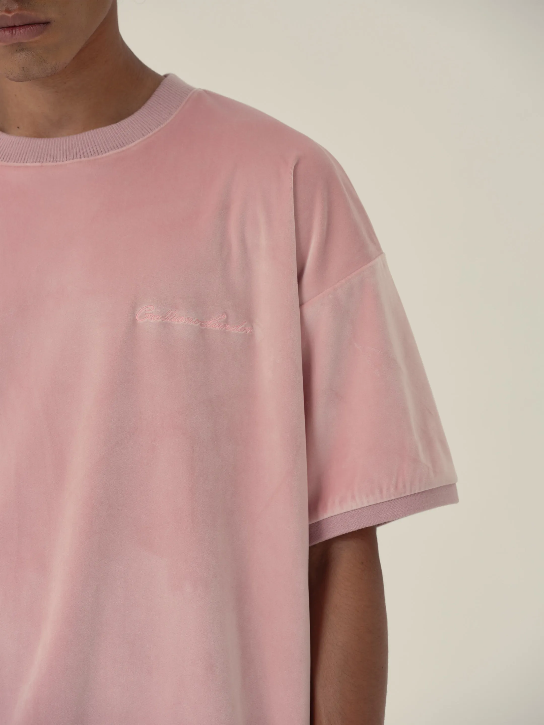 Sakura Pink Velvet Short Sleeve