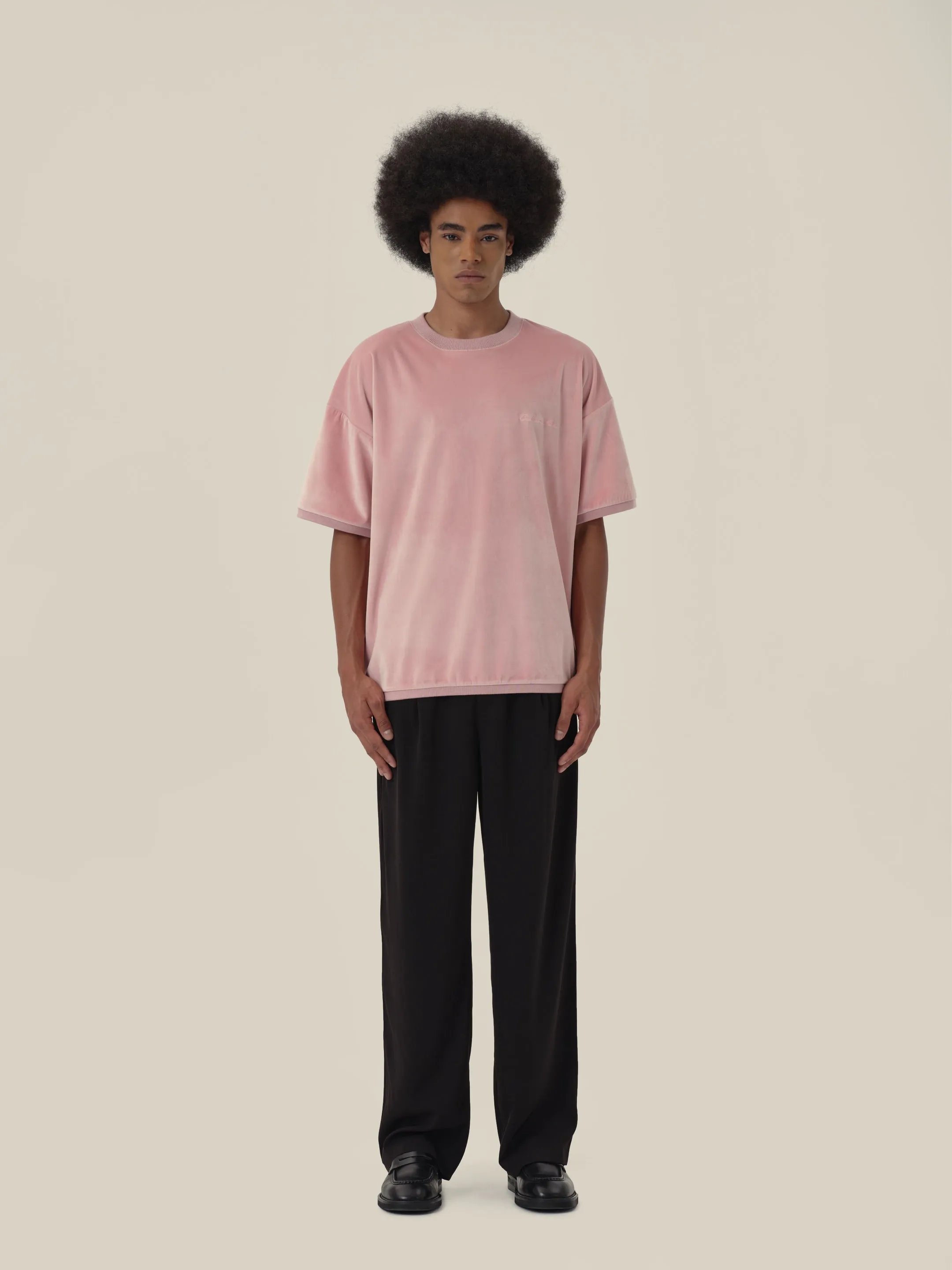 Sakura Pink Velvet Short Sleeve