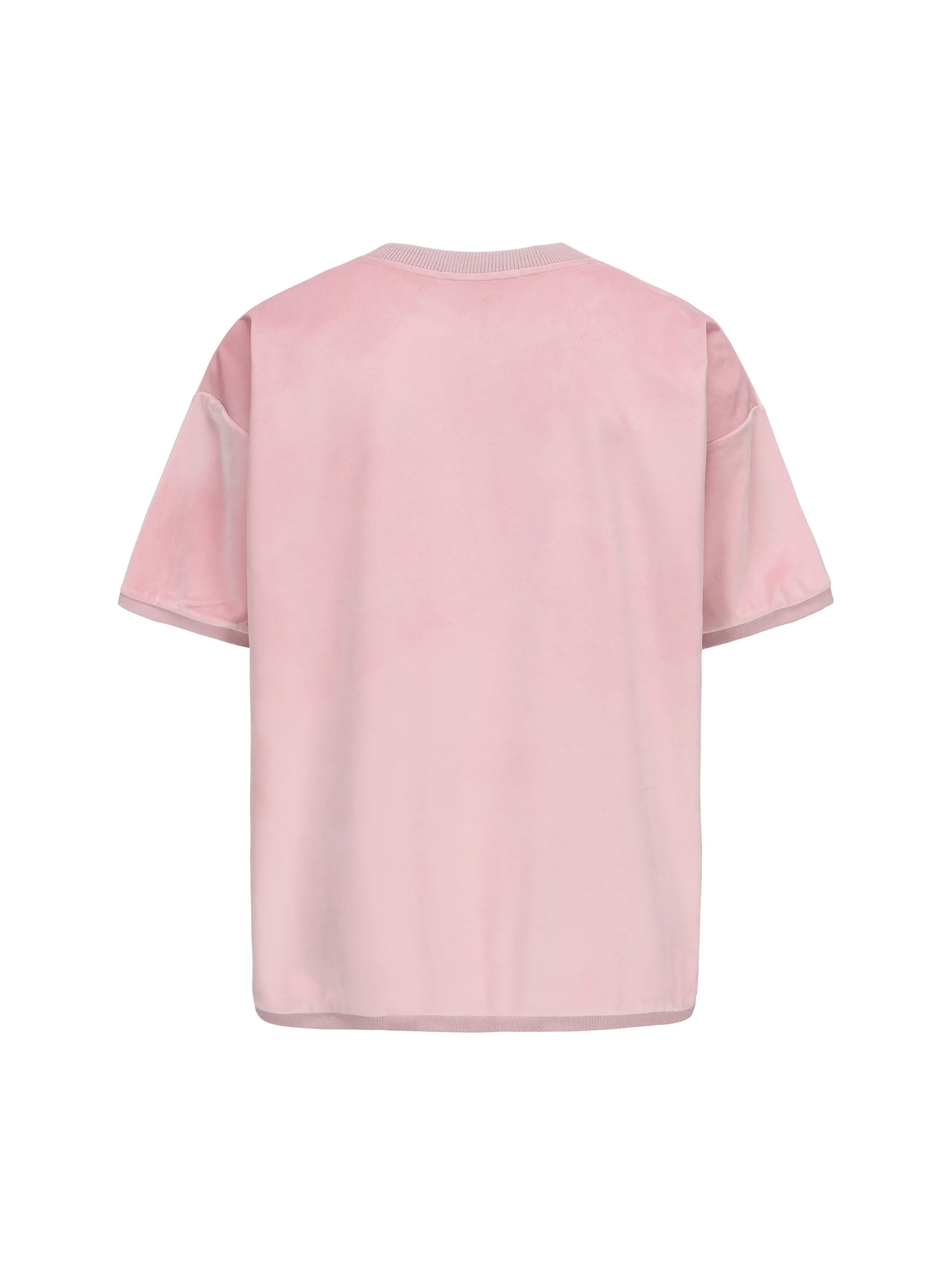 Sakura Pink Velvet Short Sleeve