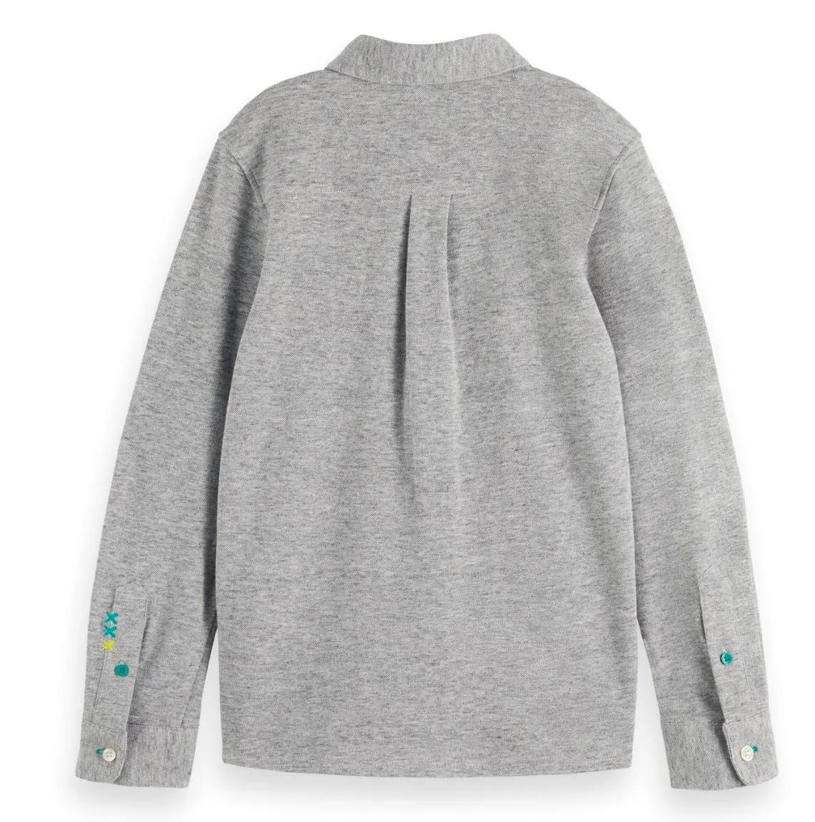 Scotch & Soda Regular-Fit Pique Shirt-Grey