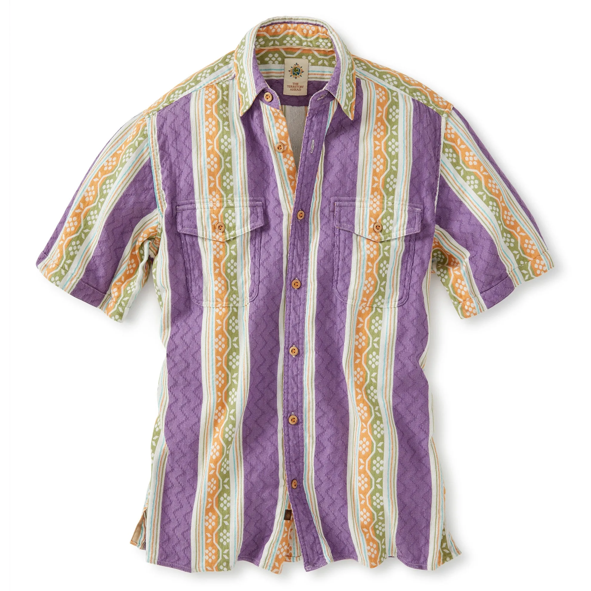 Seagrape Short-Sleeve Jacquard Shirt - Tall