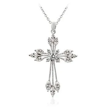 Shanae Fashion Marquise CZ Cross Pendant