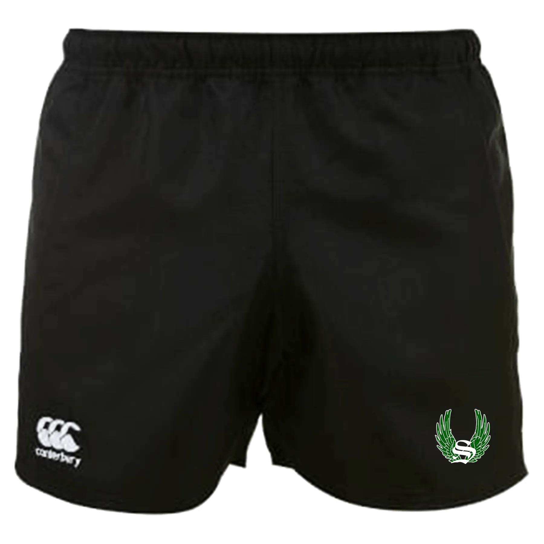 Sirens Canterbury Black Professional Polyester Pocketed Rugby Shorts