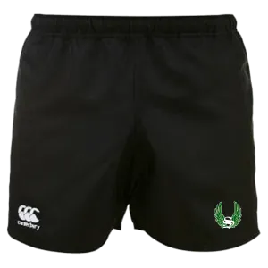 Sirens Canterbury Black Professional Polyester Pocketed Rugby Shorts