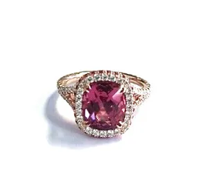 Spinel and Diamond Ring